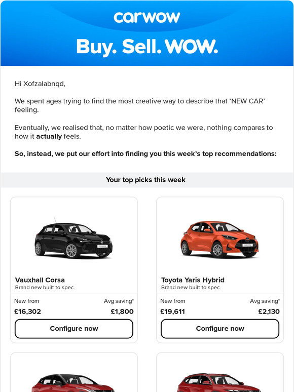 How would you describe that ‘new car’ feeling?