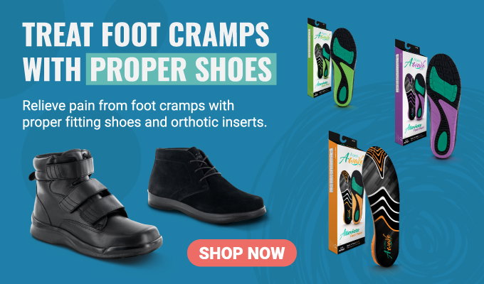 Treat Foot Cramps With Proper Shoes. Shop Now.