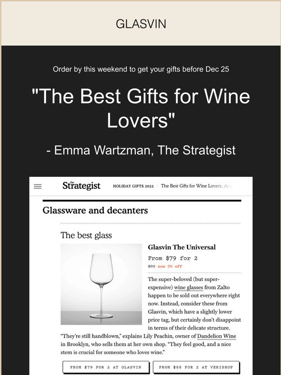 "The Best Gifts for Wine Lovers" - The Strategist