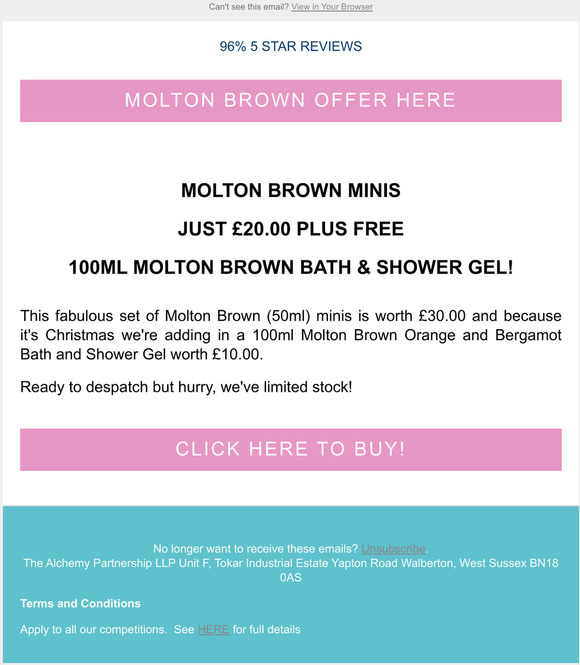 33% off Molton Brown Minis