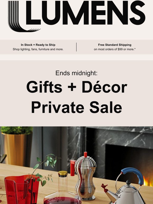 Last chance to save 20% | Gifts + Décor Private Sale.
