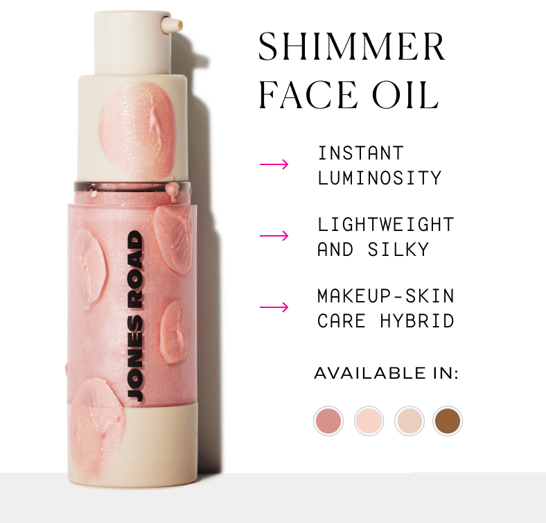 Jones Road Beauty Shimmer Face Oil subtle glow in a bottle Milled