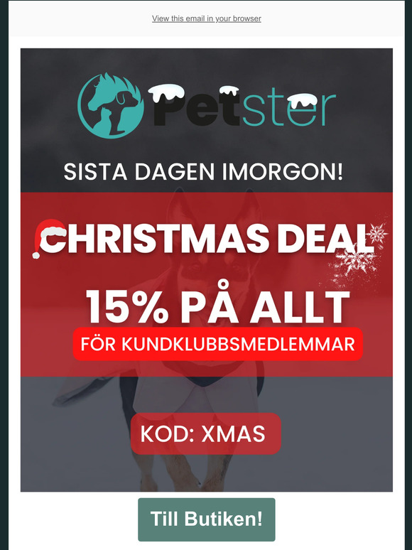 MISSA INTE 15% PÅ ALLT FÖR MEDLEMMAR - sista dagen imorgon! ❄