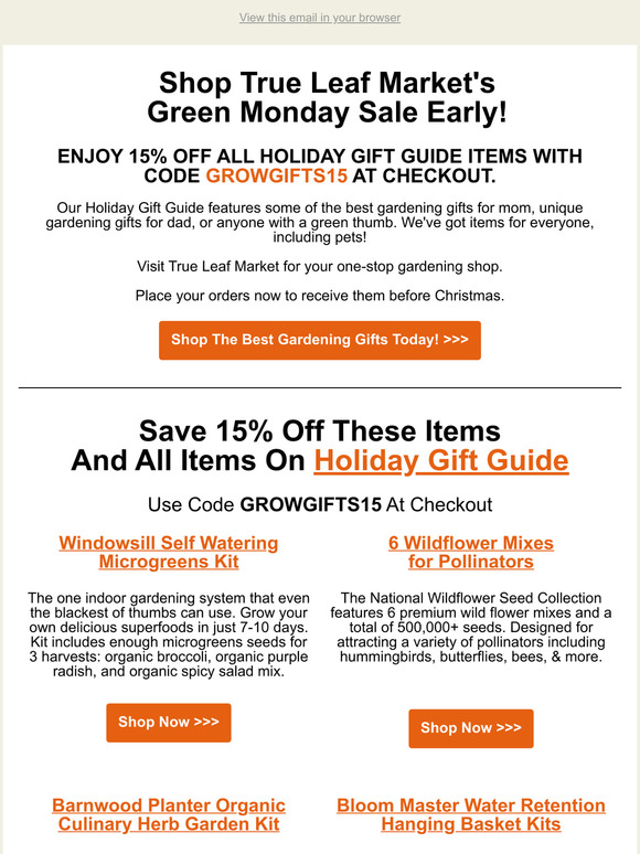 Shop Green Monday Sale Early! 15 Off Code Inside