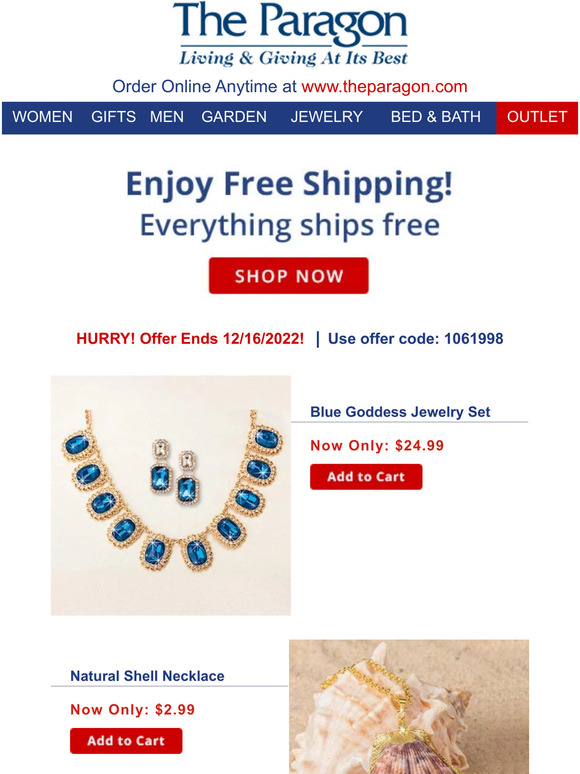Free shipping sitewide
