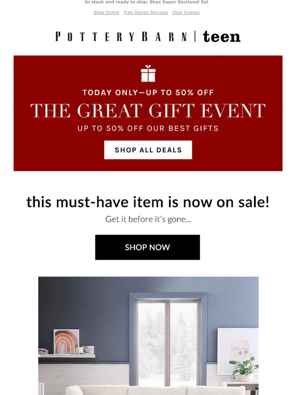 PBteen Now on SALE and we wanted you to be the first to know! Milled