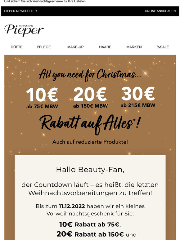 Sparen Sie jetzt bis zu 30€ bei Ihrem Einkauf🤩
