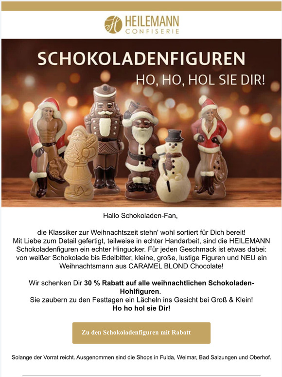 Schokolade zum Weihnachtsfest 🎄🤎 Süße Rabatte bis zu 30 %