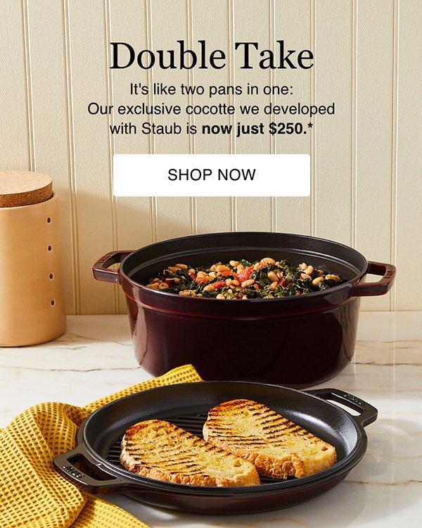 Staub Cast Iron 2-in-1 Grill Pan & Cocotte, 6.4QT