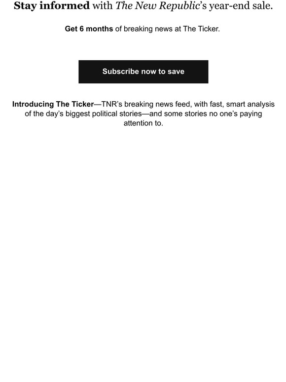 End of year sale: Get 6 months breaking news & in-depth reporting.