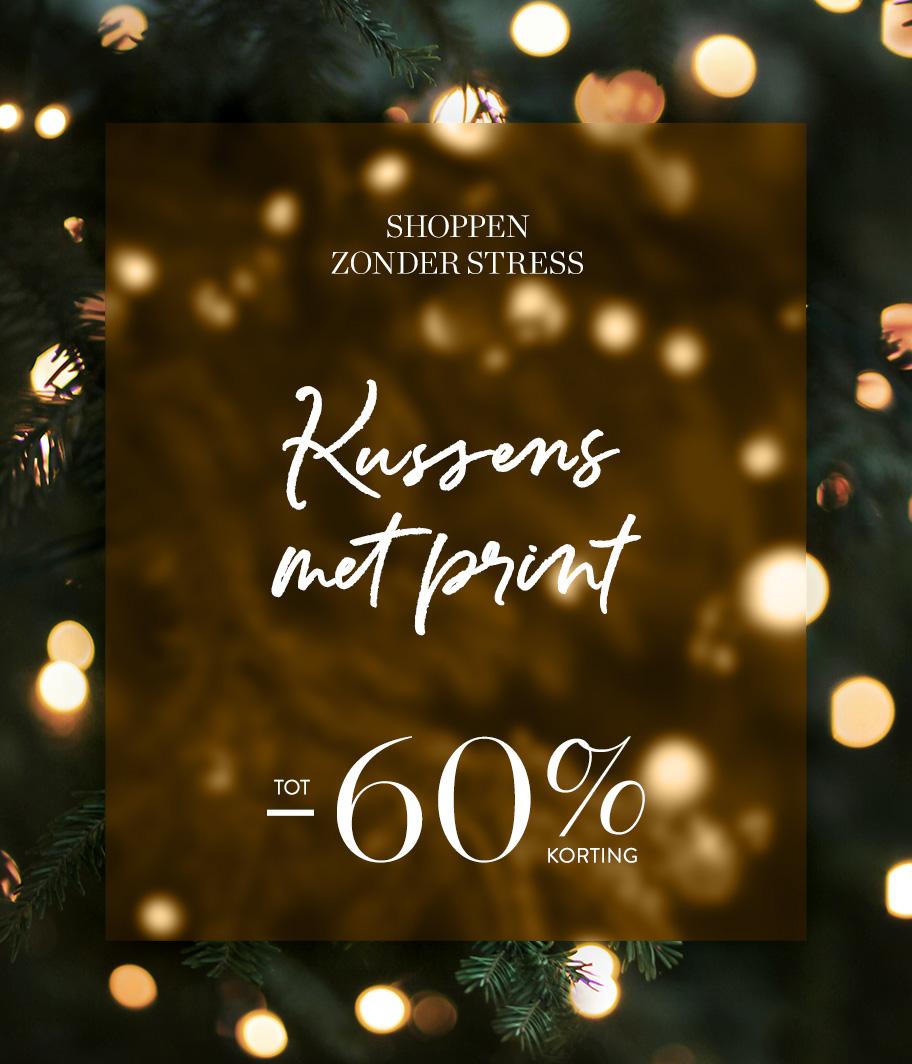 DECEMBER OUTLET: kussens met print