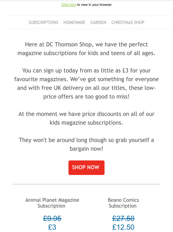 Kids Subscriptions from as little as £3!
