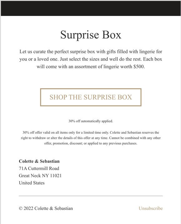 The Lingerie Gift Box | 30% Off