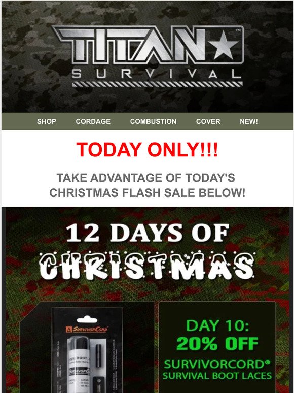 💰 THE 12 DAYS OF CHRISTMAS - DAY #10 - 20% OFF FLASH SALE!