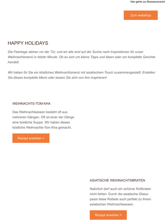 Inspiration für das Weihnachtsessen by Asian Food Lovers 🎄