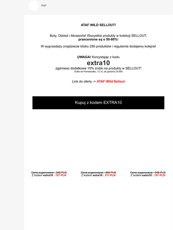 ☰ 📦  Aktualizacja w Wyprzedaży -50/-80%! + Kod rabatowy...  📦