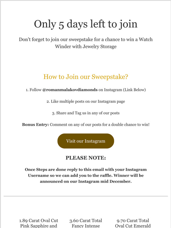 Reminder: A Chance to Win a Watch Winder with Jewelry Storage