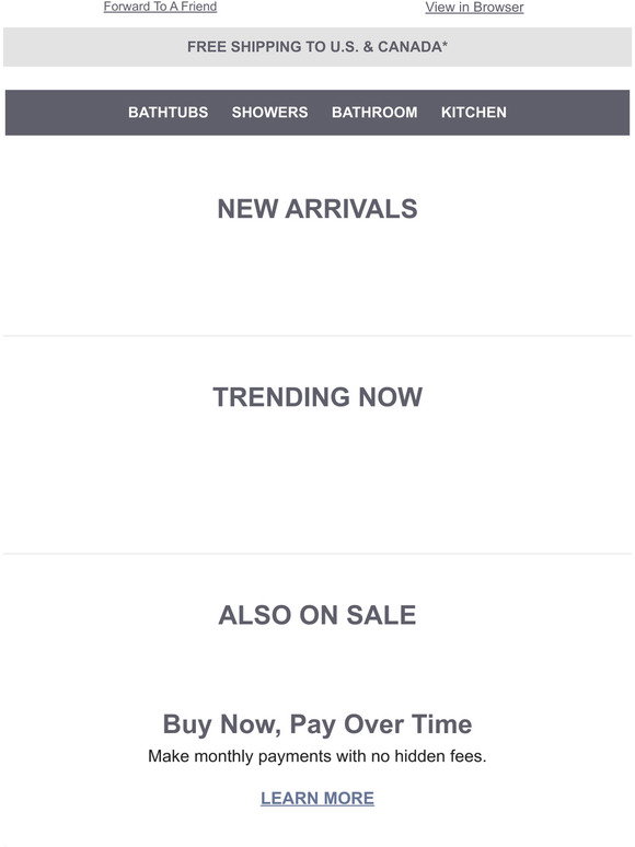 Vintage Tub Bath Just In New + On Trend Milled