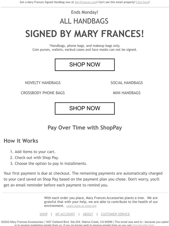 Mary Frances is SIGNING HANDBAGS! 🥳