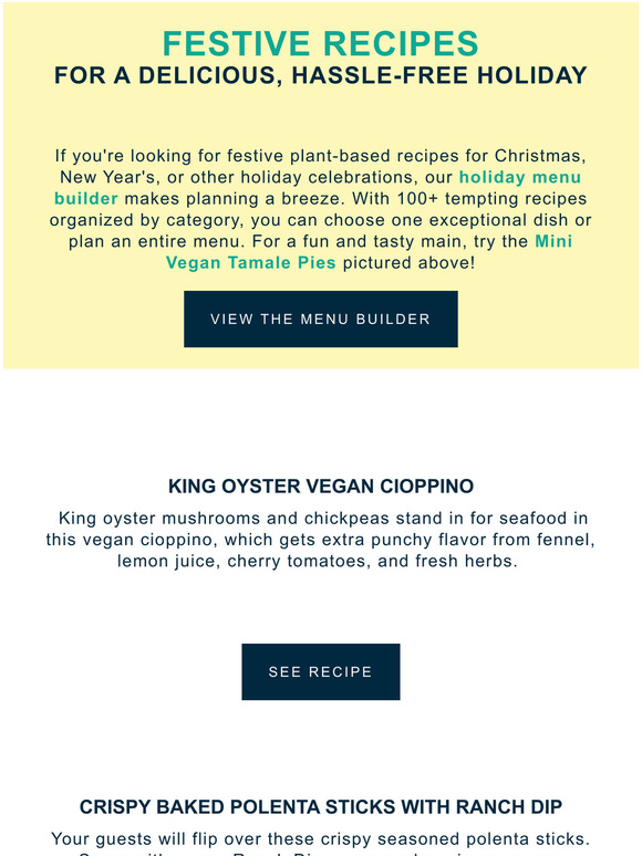 Forks over Knives Mini Vegan Tamale Pies Milled