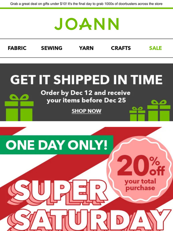 JoAnn Fabric and Craft Store Fabric doorbuster! Grab blizzard & anti