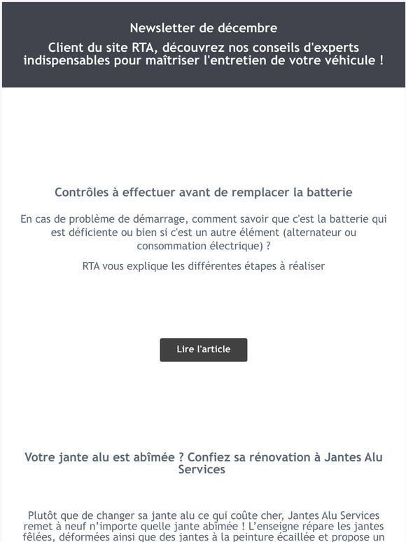 Avec le froid, le risque de panne de batterie augmente. RTA vous détaille les différents tests à effectuer en cas de démarrage difficile