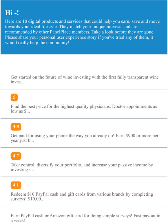 Hi —, don't miss out these new opportunities to earn, save & live better