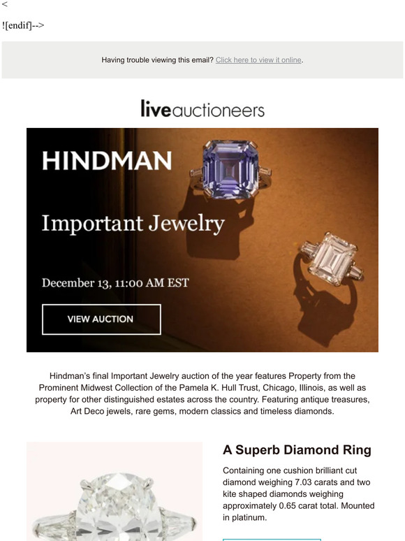 LiveAuctioneers Hindman Important Jewelry Milled
