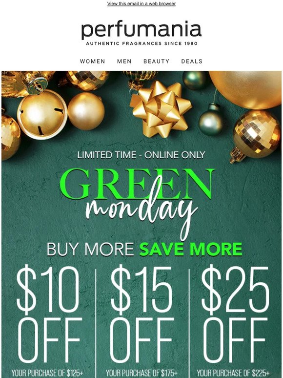 Green Monday Early Access | Up to $25 Off
