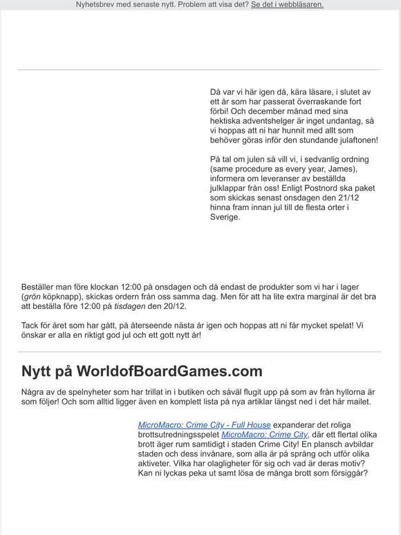 En riktigt god jul! - WorldofBoardGames.com