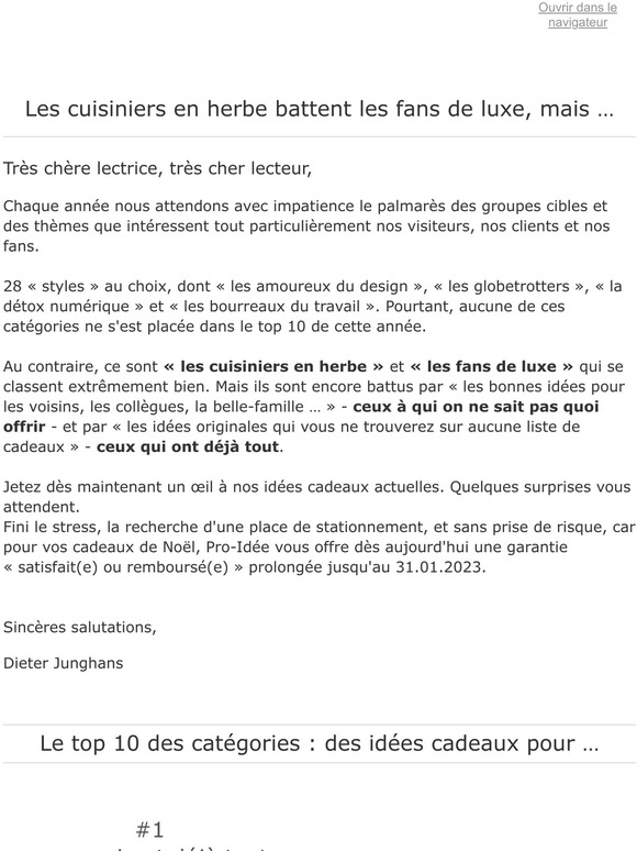 Les cuisiniers en herbe battent les fans de luxe, mais …