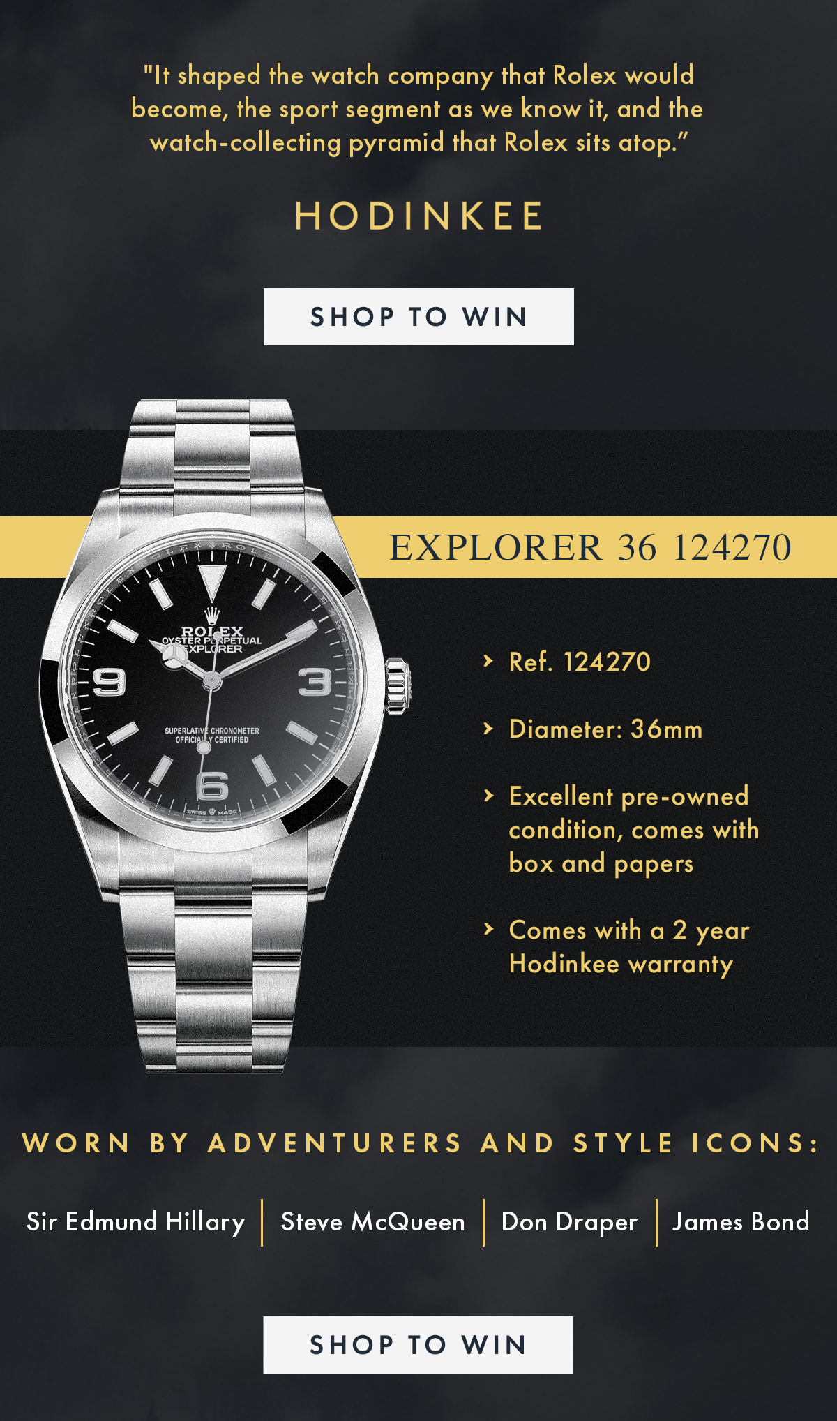 Rolex explorer cheap hodinkee