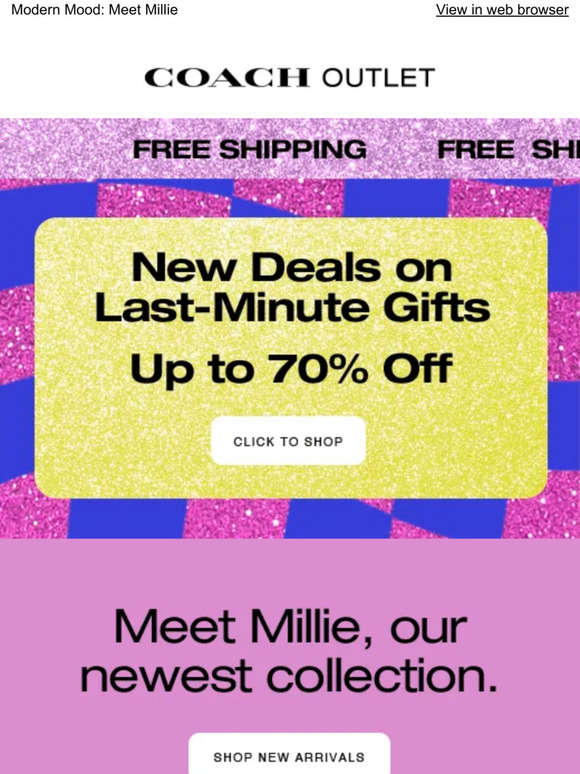 Coach Outlet We've Got A New Collection... Milled