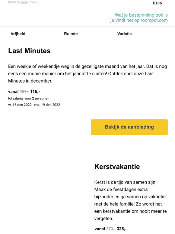 Geniet van een winterse break in december ❄️