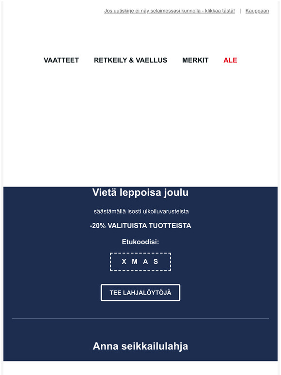Pukki kolkuttaa jo ovella