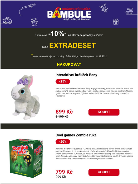 Poslední šance na extra slevu -10% ! Končíme o dnešní půlnoci!