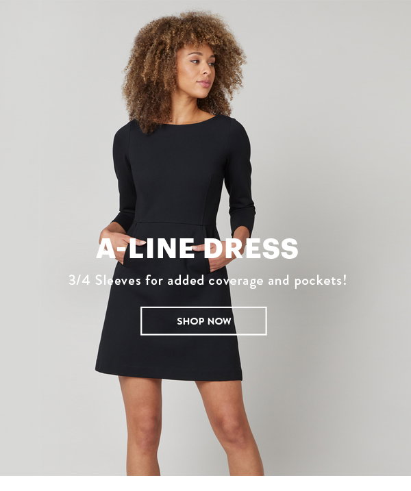 the perfect a-line 3/4 sleeve dress spanx Spanx Perfect A-Line 3/4 Sleeve Dress
