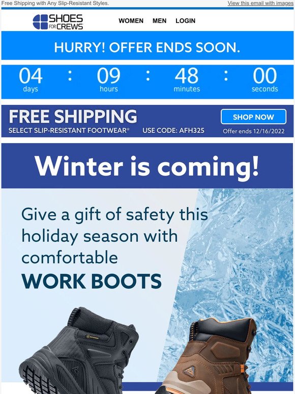 Free Shipping + Work Boots That Get The Job Done