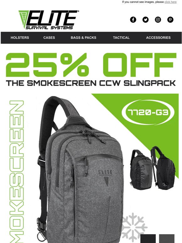 25% OFF the Smokescreen CCW SLingpack - Today Only!