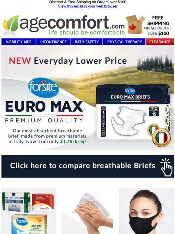 New Low Price Forsite Euro Max Briefs