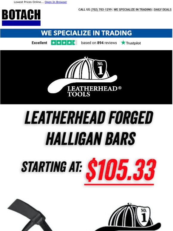 Botach Tactical: Leatherhead Forged Halligan Bars MADE IN USA | Milled