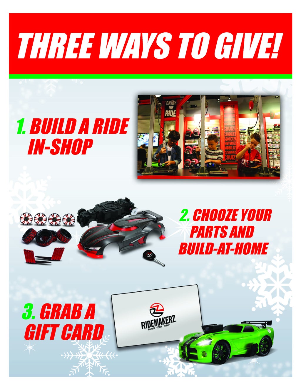 RIDEMAKERZ 3 Ways to Give the Gift of Ridemakerz this Holiday Season