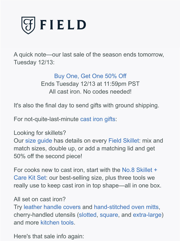 Sale ends tomorrow!
