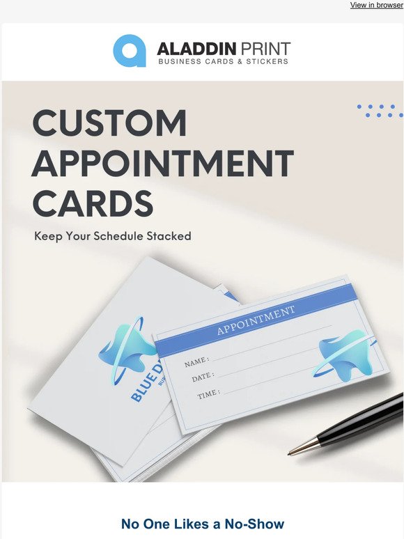 Stay Busy with Appointment Cards 📅