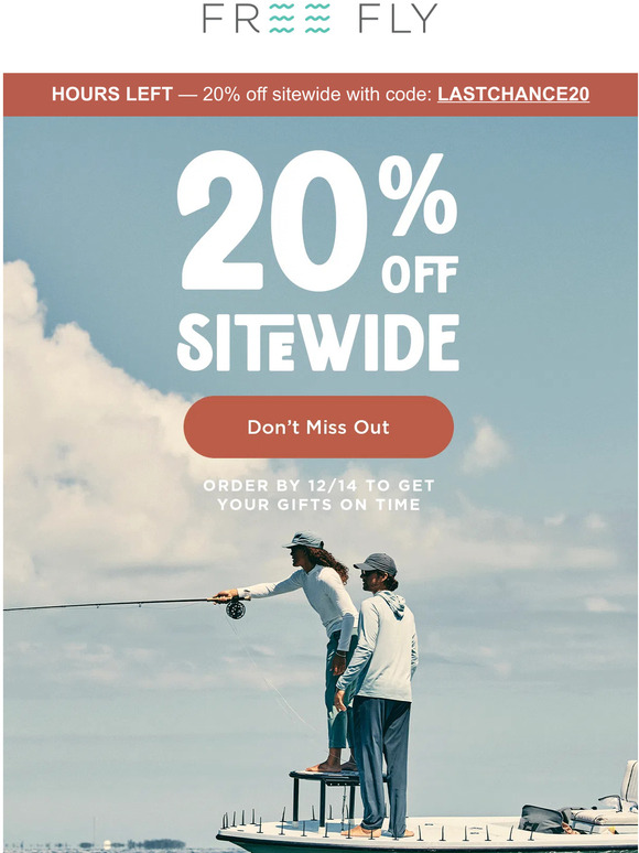 Final hours: 20% off sitewide
