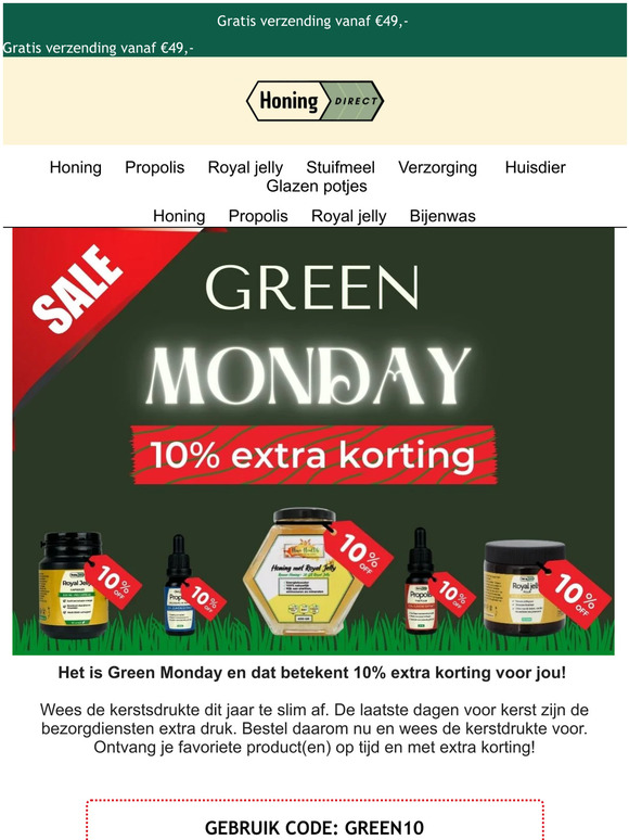 Het is Green Monday: 10% extra korting voor jou!💚