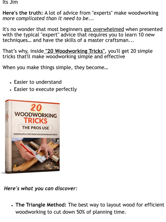 20 ingenious woodworking tricks...