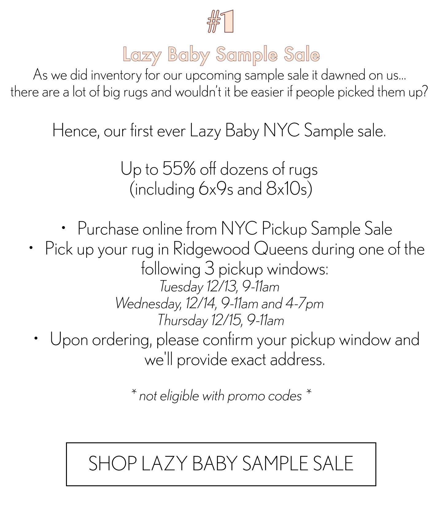 Cold Picnic NYC Sample Sales Milled