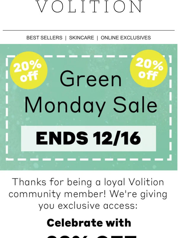 20% OFF Week-Long Exclusive Sale! 💚