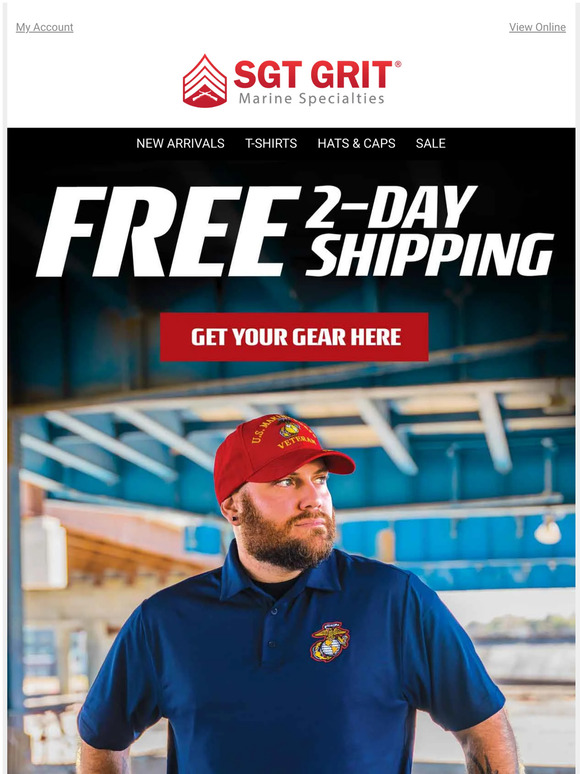 Sgt Grit Marine Specialties: FREE 2 Day Shipping USMC Golf Shirts